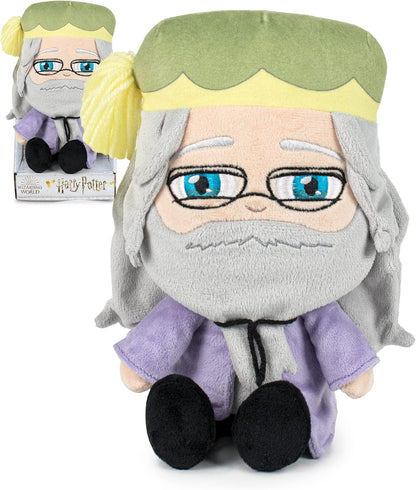Famosa Softies - Dumbledore de Las películas de Harry Potter, Mide 27 cm y Tiene Detalles como el Uniforme de Hoghwarts, de Textura Suave, Relleno de Fibra reciclada (760020655