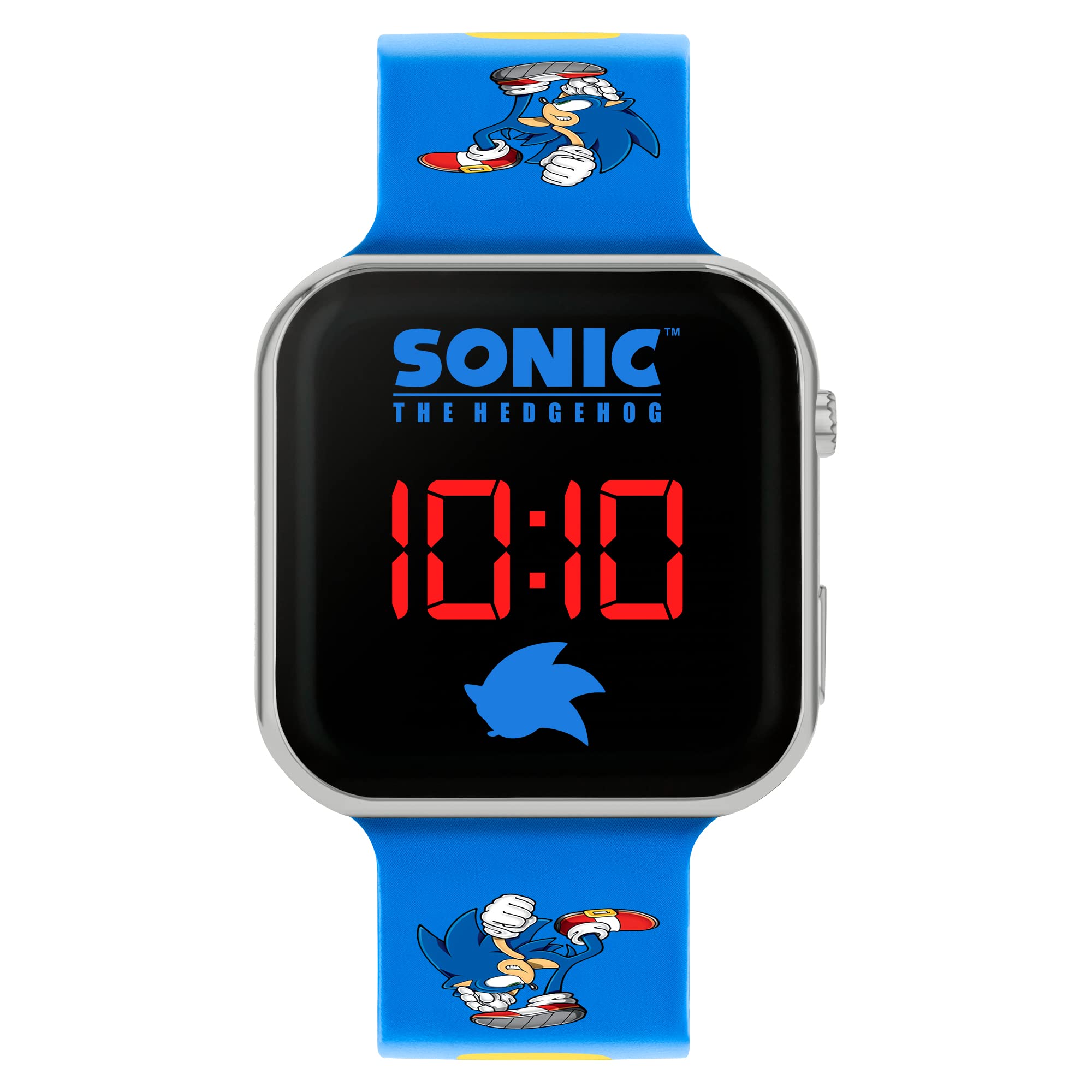 Sega Sonic the Hedgehog Blue LED Watch with Printed Character Strap SNC4137