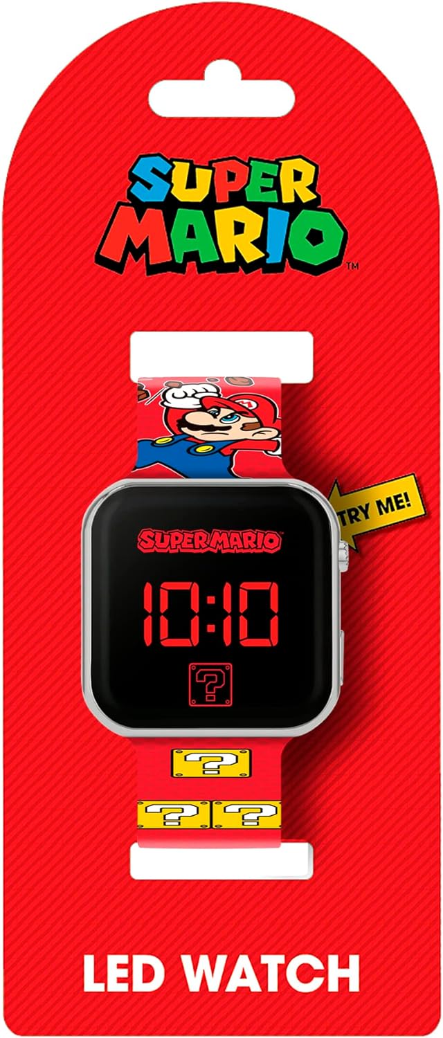 Nintendo Super Mario Printed Strap LED Watch GSM4107
