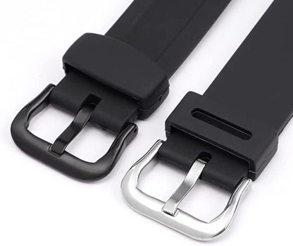 Classic Watch Strap High End Watch Strap 18mm Black Sport Silicone Wristband Replacement Watch Bands for Unisex Watch Accessories Watch Accessories 18mm A Black Buckle