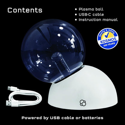Thames & Kosmos - Plasma Ball - Essential STEM Tools - Classic Scientific Device - Harness the Fourth State of Matter for an Amazing, Interactive Light Show - Age 14+ - 678001
