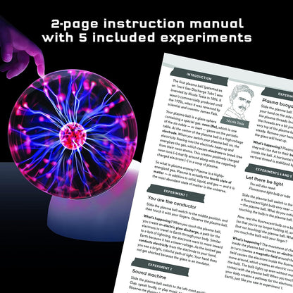 Thames & Kosmos - Plasma Ball - Essential STEM Tools - Classic Scientific Device - Harness the Fourth State of Matter for an Amazing, Interactive Light Show - Age 14+ - 678001