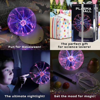Thames & Kosmos - Plasma Ball - Essential STEM Tools - Classic Scientific Device - Harness the Fourth State of Matter for an Amazing, Interactive Light Show - Age 14+ - 678001