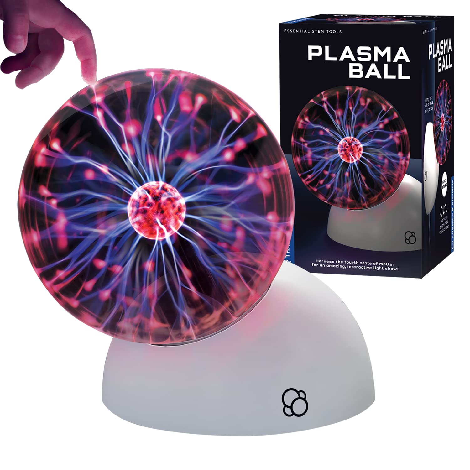Thames & Kosmos - Plasma Ball - Essential STEM Tools - Classic Scientific Device - Harness the Fourth State of Matter for an Amazing, Interactive Light Show - Age 14+ - 678001