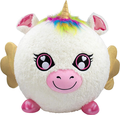 Biggies Unicorn - Opblaasbare mega knuffel - Superzacht en supergroot