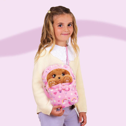 BABY PAWS Sleeping Puppies - Cocker An Interactive Plush Puppy Which Makes Sounds, Opens and Closes Its Eyes, and Has A Bag To Take The Puppy Around with You - Gift for Girls and Boys +18 Months