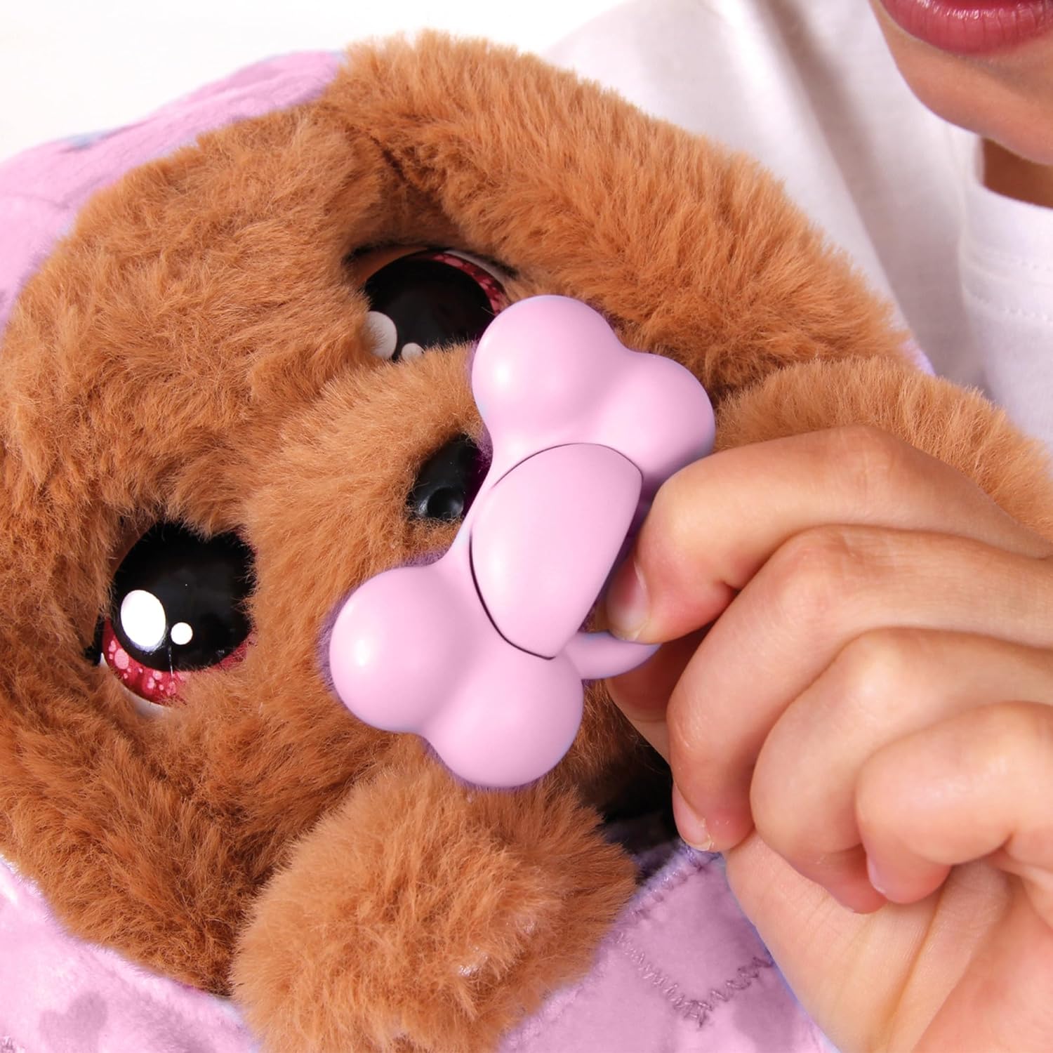 BABY PAWS Sleeping Puppies - Cocker An Interactive Plush Puppy Which Makes Sounds, Opens and Closes Its Eyes, and Has A Bag To Take The Puppy Around with You - Gift for Girls and Boys +18 Months