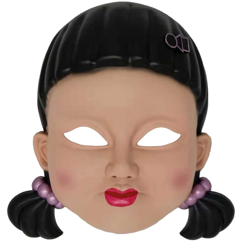 Adults Squid Game Red Light Green Light Doll Fancy Dress Face Masks Masquerade Halloween Party