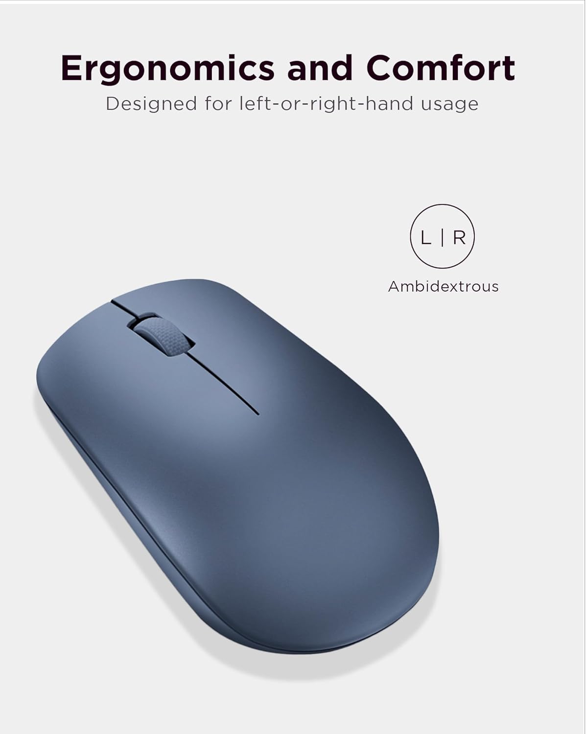 Lenovo 530 Wireless Mouse, Ambidextrous Design, Nano USB Connection, Compatible with Windows Laptops and PCs –