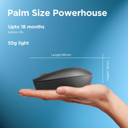 Lenovo 540 Wireless Computer Mouse for PC, Laptop, Computer with Windows or Chrome OS - 2.4 GHz USB-C Wireless Pairing Receiver - Compact Size - 18-Months Battery Life - Ambidextrous