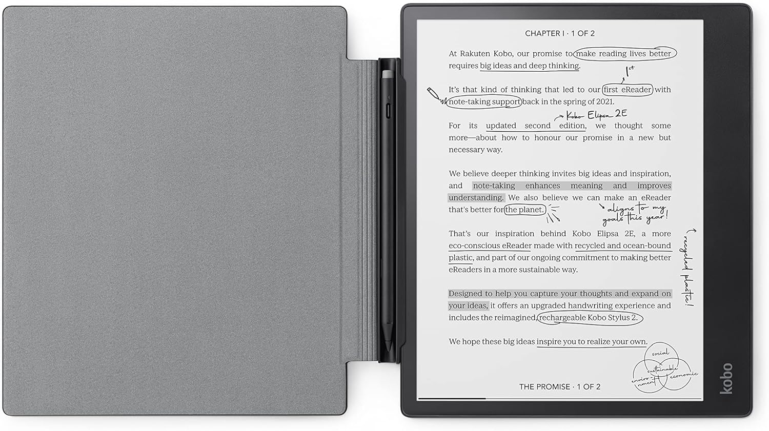 Kobo Elipsa 2E Black Sleepcover