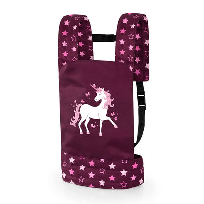 Bayer Design 62223AA Poppendrager EasyCarry, verstelbare bandjes, voor en achter draagbaar, rood, eenhoorn