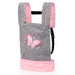 Bayer Design Design-62233AA Animaux 62233AA Porte bébé pour Poupon EasyCarry, Accessoires Poupées, Sac à Dos, réglable, Gris, Rose, Papillon, 46 x 33 cm