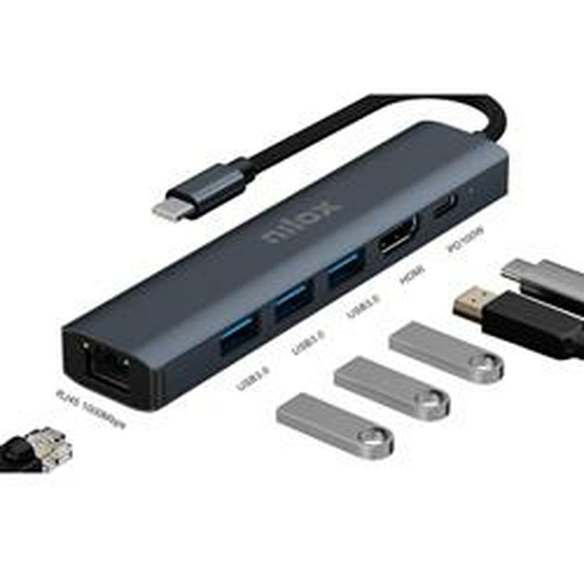 Nilox Dockstation NXDSUSBC06 Grey