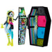 Monster High Skulltimate Secrets Neon Frights Frankie Stein Muñeca con Armario y 15 Accesorios Sorpresa, Brilla en la Oscuridad, Juguete +4 años (Mattel HNF79)