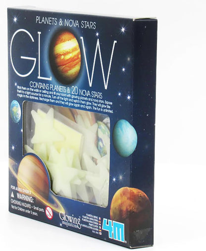 4M Glow in The Dark Planets and Nova Stars 20pcs 20pcs Dark Planets and Nova