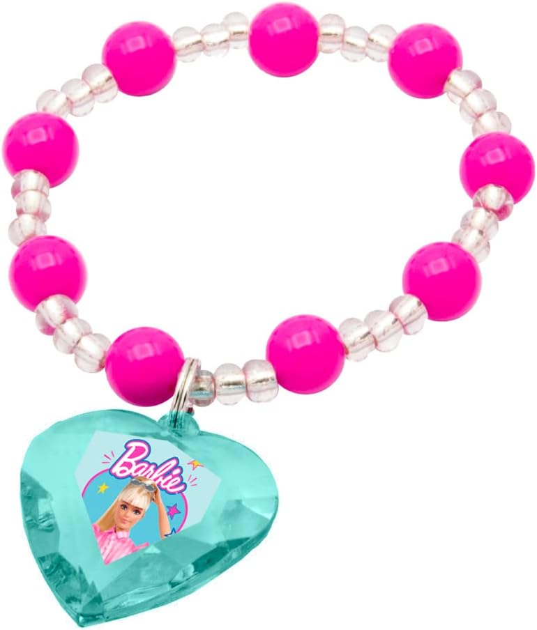 Joy Toy - Barbie jewellery set: bracelet, necklace, 2 rings in gift box 12 x 4 x 18 cm