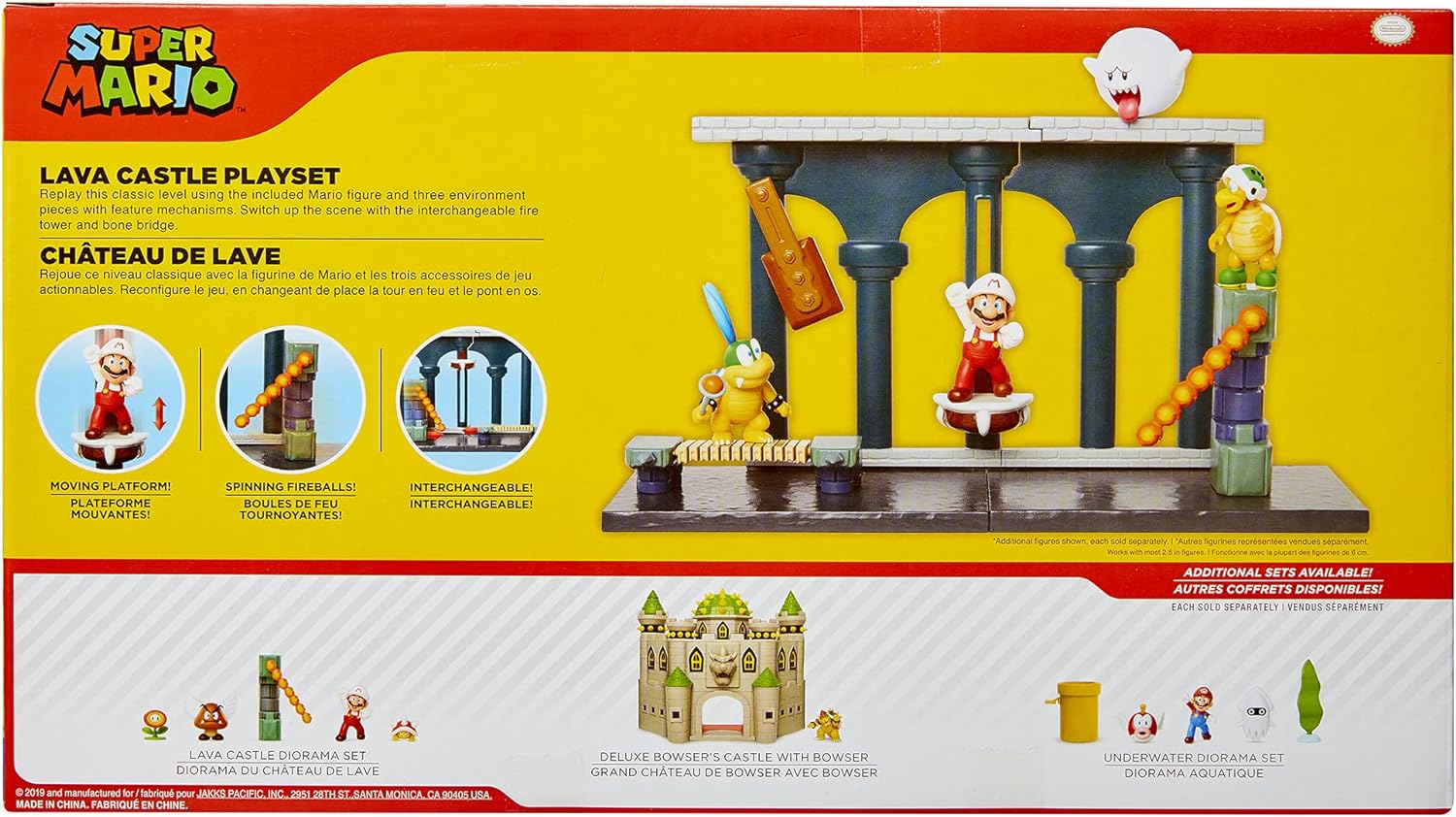Nintendo Super Mario Lava Castle Playset with 2.5" Figure