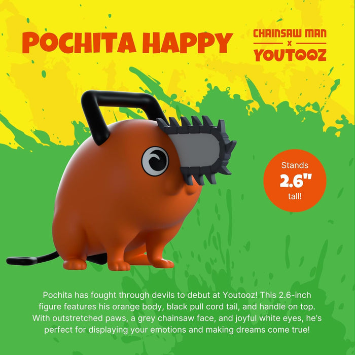 YOUTOOZ POCHITAHAPPY Chainsaw Man: Pochita Happy TV-Show Spiel, Orange/Abendrot im Zickzackmuster (Sunset Chevron), Small