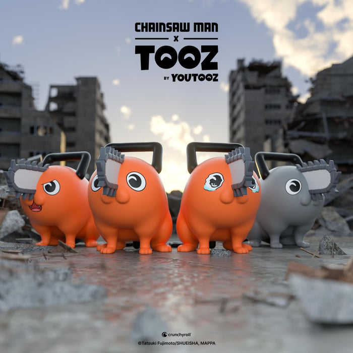 YOUTOOZ POCHITAHAPPY Chainsaw Man: Pochita Happy TV-Show Spiel, Orange/Abendrot im Zickzackmuster (Sunset Chevron), Small