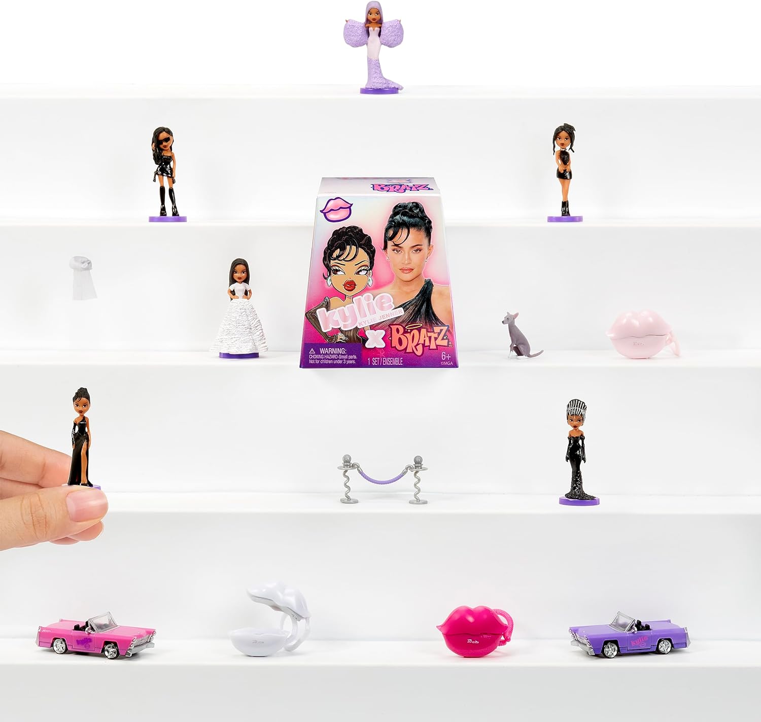 Bratz Mini x Kylie Jenner - Serie 1 - 2 Mini Bratzs en cada paquete - Embalaje ciego que sirve de expositor - Figuras coleccionables para niños y coleccionistas mayores de 6 años
