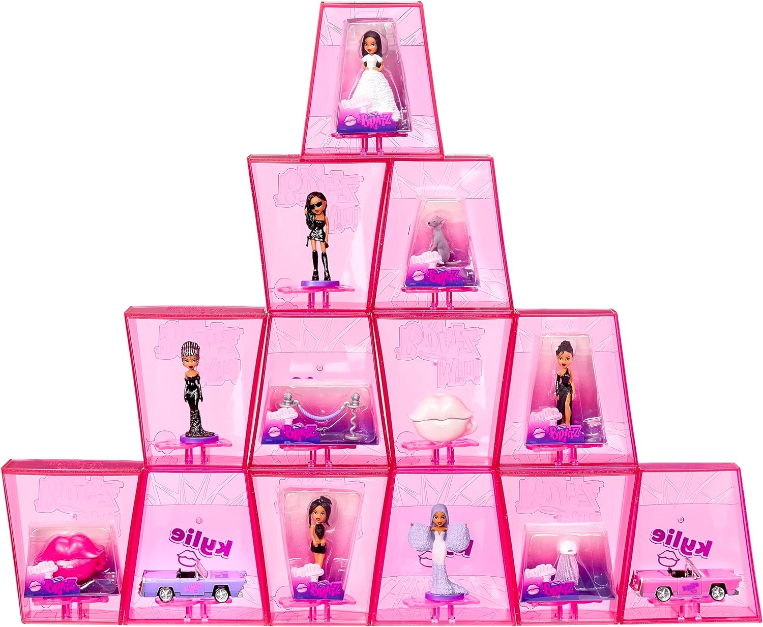 Bratz Mini x Kylie Jenner - Serie 1 - 2 Mini Bratzs en cada paquete - Embalaje ciego que sirve de expositor - Figuras coleccionables para niños y coleccionistas mayores de 6 años