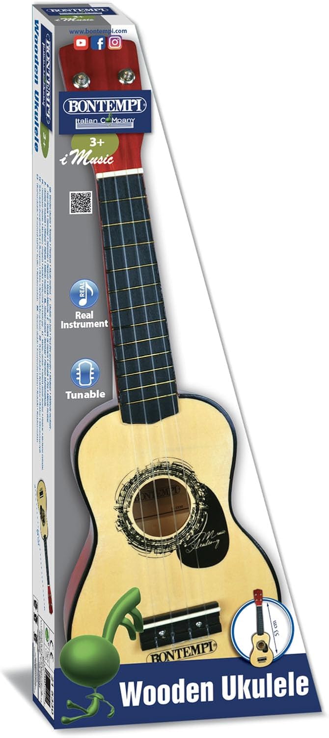 Bontempi - Wodden Ukulele, 52,5 cm (215330