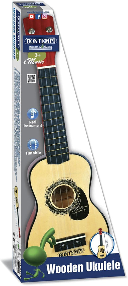 Bontempi - Wodden Ukulele, 52,5 cm (215330