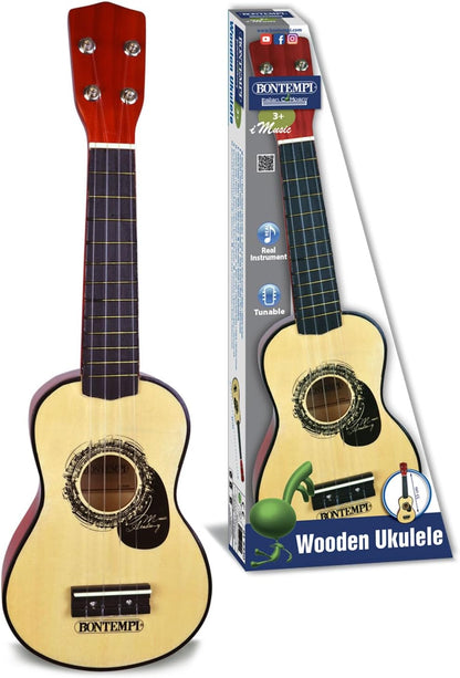 Bontempi - Wodden Ukulele, 52,5 cm (215330