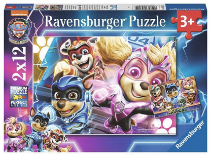 Ravensburger Paw Patrol Mighty Movie - 2x 12 Piece Jigsaw Puzzles for Kids Age 3 Years Up - Toddler Toys