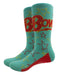David Bowie Socks Stars Outline Logo Official Mens Green Uk Size 7 - 11