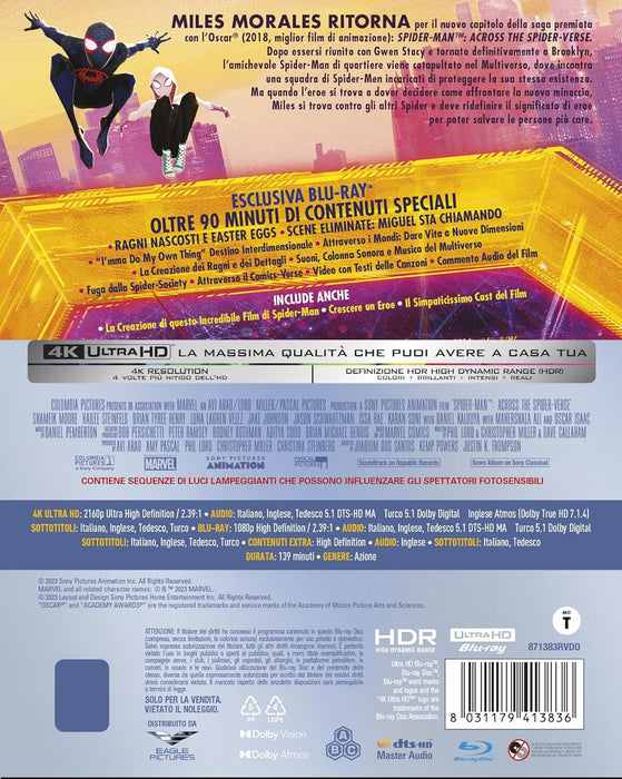 Spider-Man: Across The Spider-Verse - 4K Steelbook (Bd 4K + Bd Hd) + 6 Card