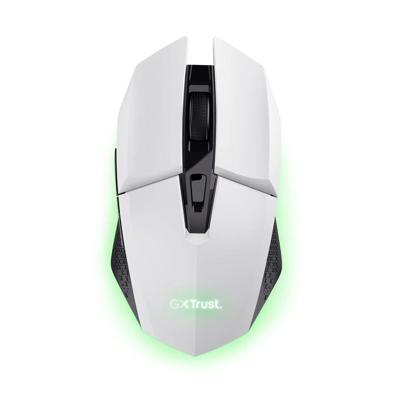Trust Gaming GXT 110W Felox Rechargeable Wireless Gaming Mouse, 80h Playtime, 800-4800 DPI, Multicolour LED Lighting, 6 Buttons, RGB Computer Mouse for PC, Laptop, Windows