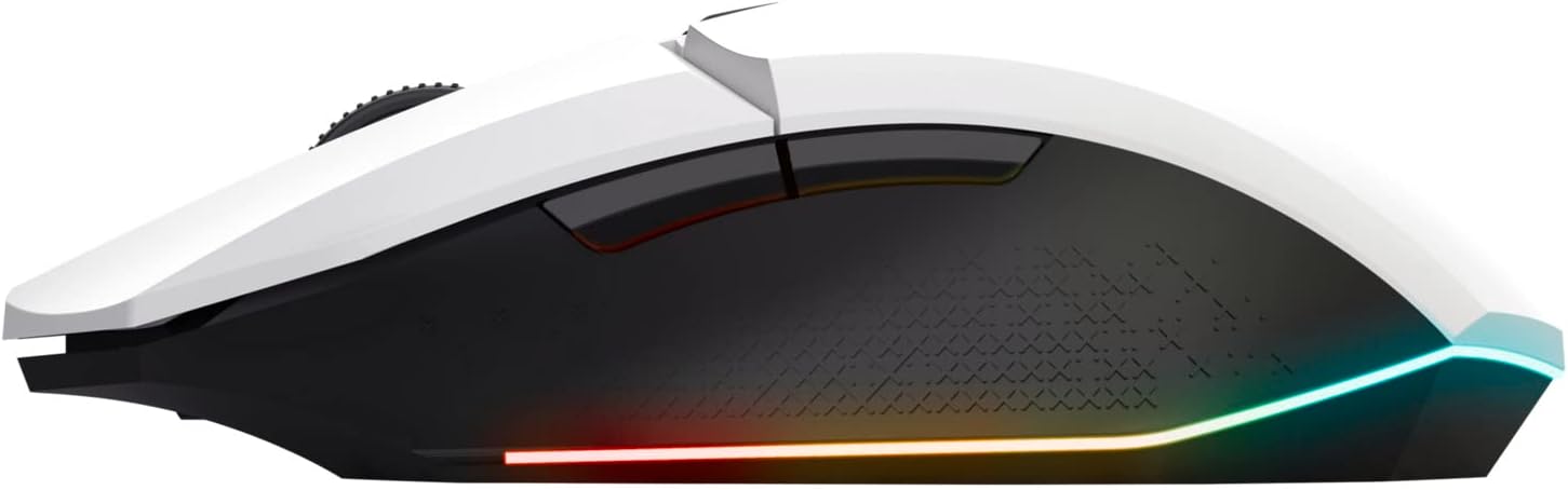 Trust Gaming GXT 110W Felox Rechargeable Wireless Gaming Mouse, 80h Playtime, 800-4800 DPI, Multicolour LED Lighting, 6 Buttons, RGB Computer Mouse for PC, Laptop, Windows