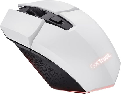 Trust Gaming GXT 110W Felox Rechargeable Wireless Gaming Mouse, 80h Playtime, 800-4800 DPI, Multicolour LED Lighting, 6 Buttons, RGB Computer Mouse for PC, Laptop, Windows