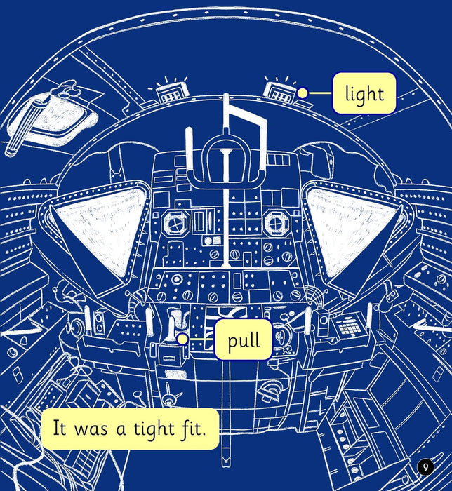 Scholastic Phonics for Little Wandle: Zoom to the Moon! (Set 5). Decodable phonic reader for Ages 4-6. Letters and Sounds Revised - Phase 3 (Phonics Book Bag Readers Non-fiction