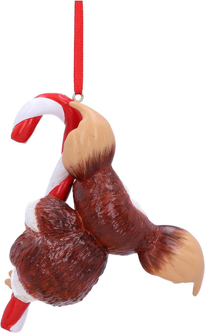 Nemesis Now Gremlins Gizmo Candy Cane Hanging Ornament 10.5cm, Resin, Officially Licensed Gremlins Merchandise, Gremlins Christmas Decoration, Cast in the Finest Resin, Hand-Painted