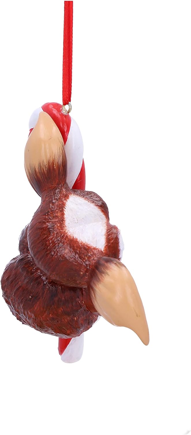 Nemesis Now Gremlins Gizmo Candy Cane Hanging Ornament 10.5cm, Resin, Officially Licensed Gremlins Merchandise, Gremlins Christmas Decoration, Cast in the Finest Resin, Hand-Painted