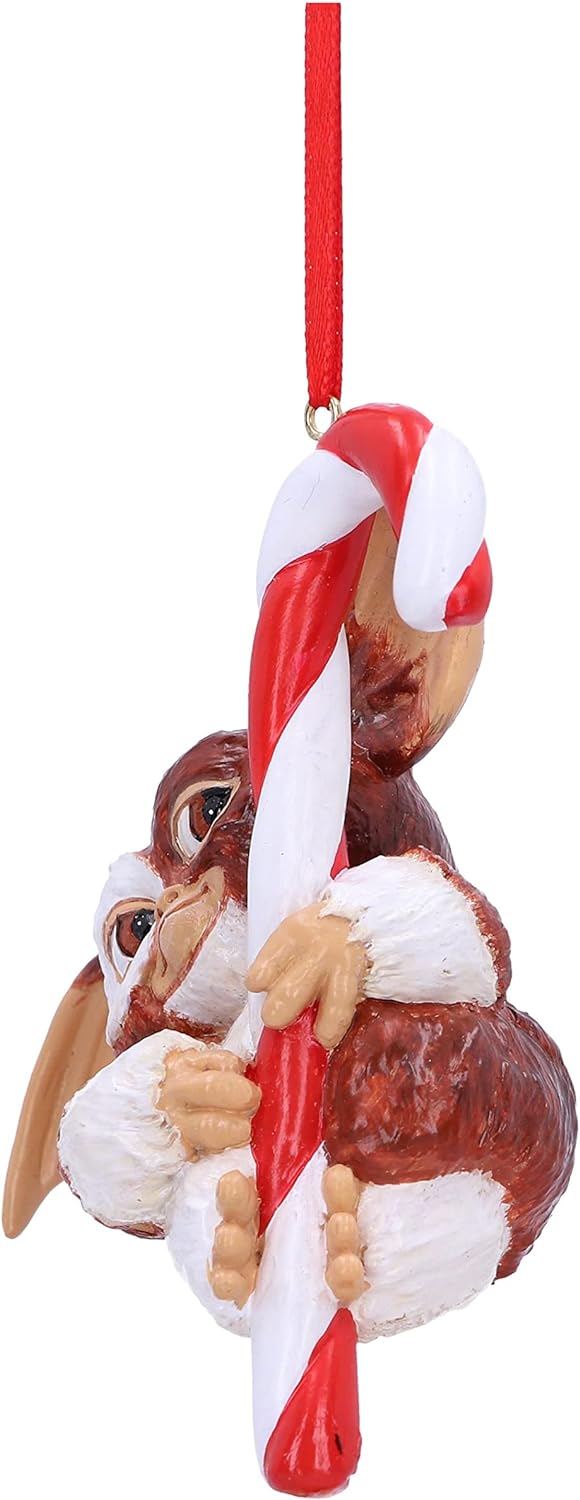 Nemesis Now Gremlins Gizmo Candy Cane Hanging Ornament 10.5cm, Resin, Officially Licensed Gremlins Merchandise, Gremlins Christmas Decoration, Cast in the Finest Resin, Hand-Painted