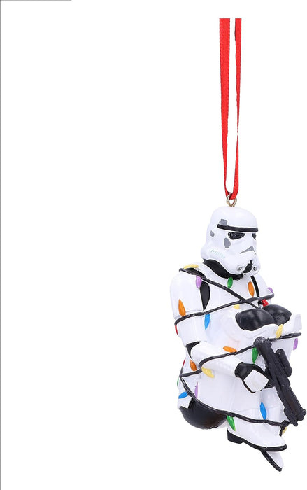 Nemesis Now Stormtrooper In Lights Hanging Ornament 9cm, Resin, Officially Licensed Original Stormtrooper Merchandise, Stormtrooper In Lights Hanging Ornament, Cast in the Finest Resin, Hand-Painted