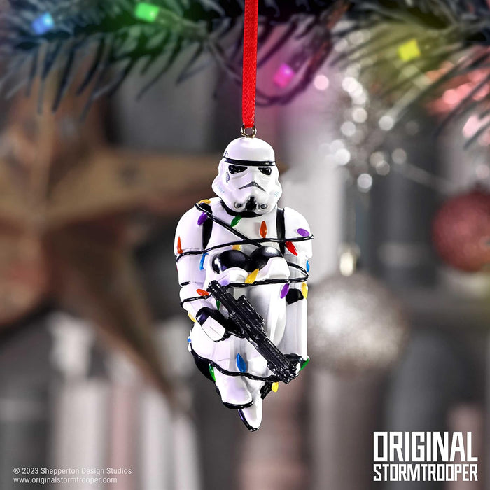 Nemesis Now Stormtrooper In Lights Hanging Ornament 9cm, Resin, Officially Licensed Original Stormtrooper Merchandise, Stormtrooper In Lights Hanging Ornament, Cast in the Finest Resin, Hand-Painted