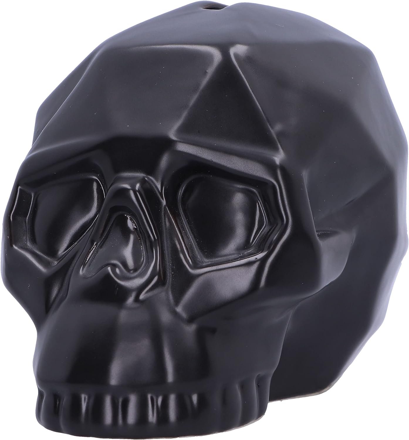 Nemesis Now Geometric Money Box 11.6cm, Ceramic, Black Geometric Skull Ornament, Money Box