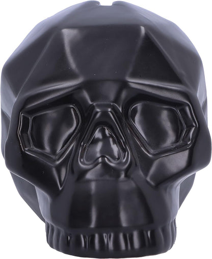 Nemesis Now Geometric Money Box 11.6cm, Ceramic, Black Geometric Skull Ornament, Money Box