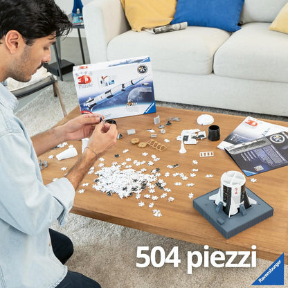 Ravensburger 3D Puzzle 11545 - Apollo Saturn V Rakete - 440 Puzzleteile - Für alle Weltraum Fans ab 8 Jahren