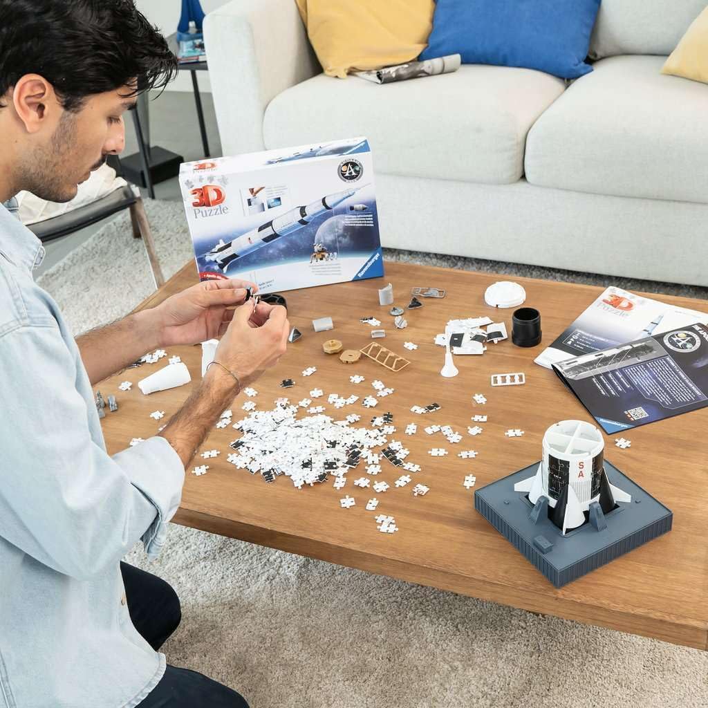 Ravensburger 3D Puzzle 11545 - Apollo Saturn V Rakete - 440 Puzzleteile - Für alle Weltraum Fans ab 8 Jahren