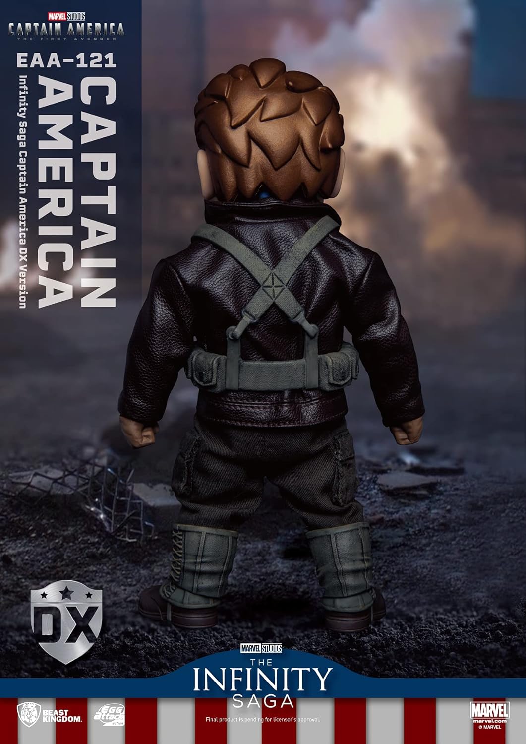 Beast Kingdom Marvel Infinity Saga: Captain America EAA-121 Deluxe Egg Attack Action Figure, Multicolor
