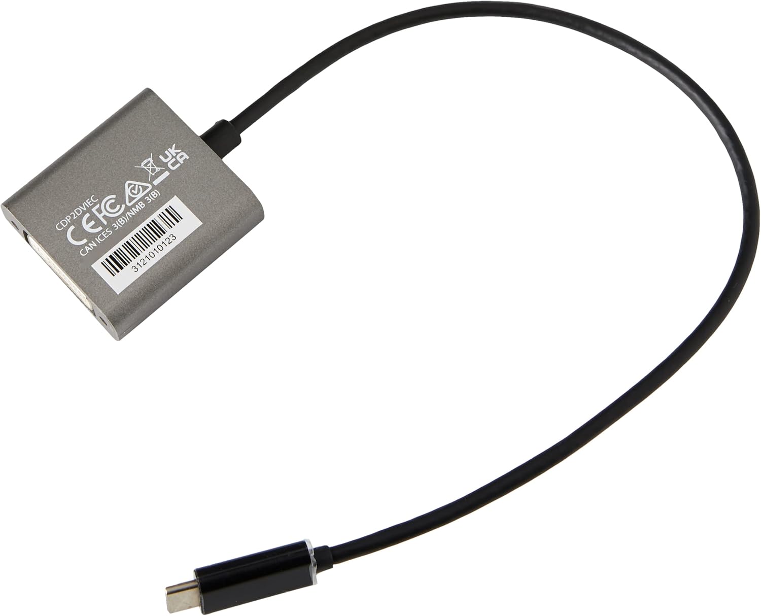 StarTech.com USB C to DVI Adapter - 1920x1200 USB Type C to DVI-D Display/Monitor Video Converter, USB-C Dongle, Thunderbolt 3 Compatible, 12" Attached Cable - Upgraded Version of CDP2DVI (CDP2DVIEC