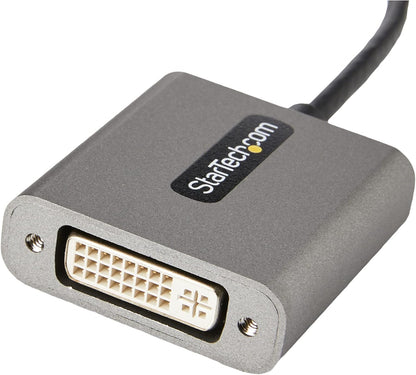 StarTech.com USB C to DVI Adapter - 1920x1200 USB Type C to DVI-D Display/Monitor Video Converter, USB-C Dongle, Thunderbolt 3 Compatible, 12" Attached Cable - Upgraded Version of CDP2DVI (CDP2DVIEC