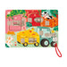 Janod Animal Farm Lock Activity Board-5 Types of Fasteners-FSC Wooden Toy-3 Years +, J07119, Multicolor, Petit
