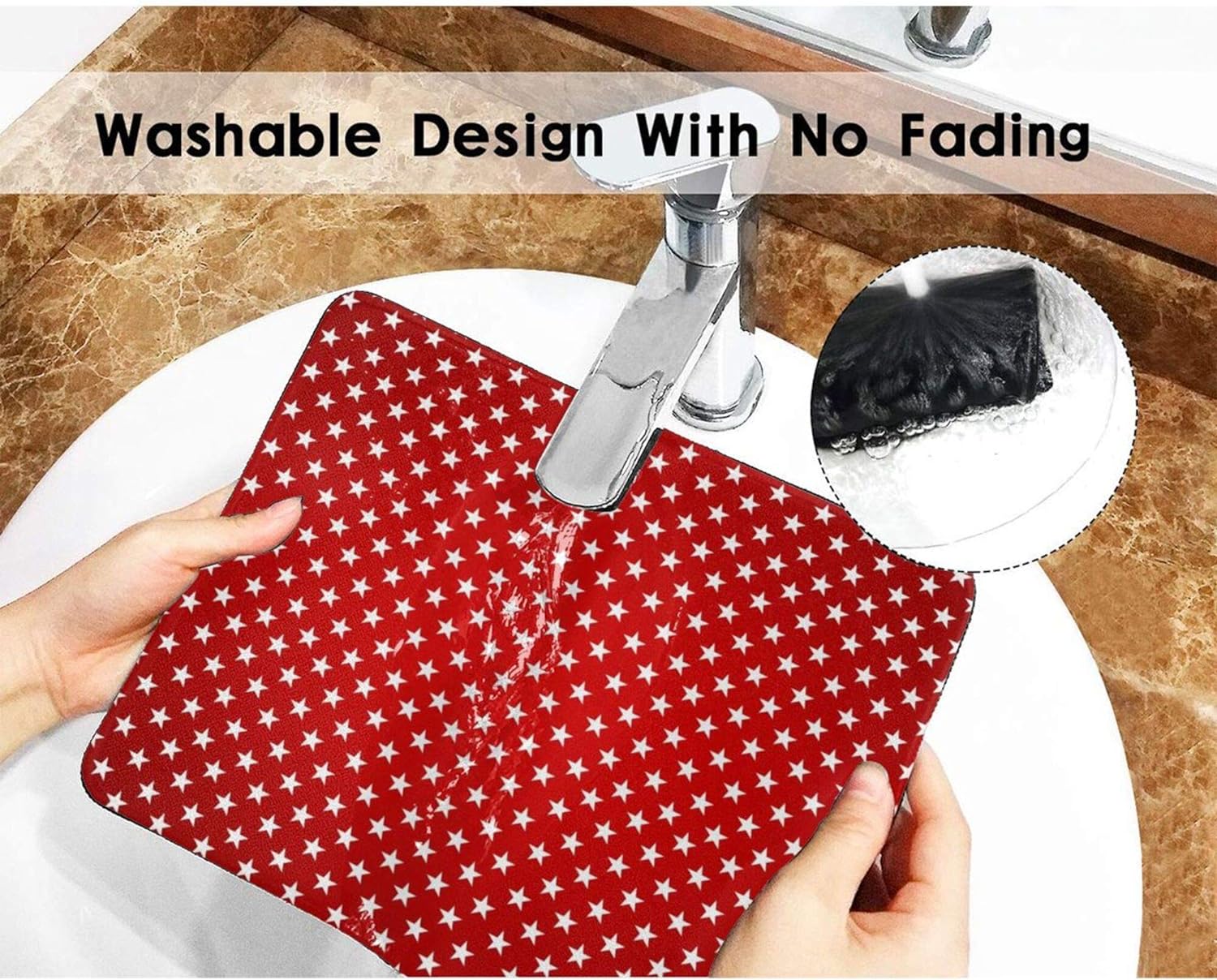 Mouse Pad Customized Mousepad Non-Slip Rubber Base Mouse Pads for Computers Laptop Office Desk Accessories White Stars Red Background Mouse Pad